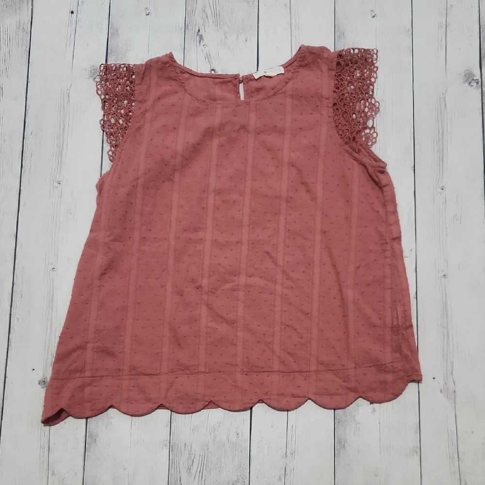 Mine Large Womens Dusty Rose Colored Blouse